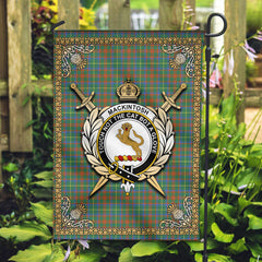 MacKintosh Hunting Ancient Tartan Crest Garden Flag - Celtic Thistle Style