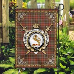 MacKintosh Hunting Weathered Tartan Crest Garden Flag - Celtic Thistle Style