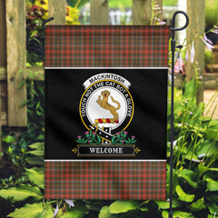 MacKintosh Hunting Weathered Tartan Crest Garden Flag - Welcome Style