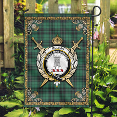 McLean Hunting Ancient Tartan Crest Garden Flag - Celtic Thistle Style