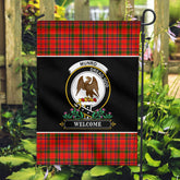 Munro Modern Tartan Crest Garden Flag - Welcome Style