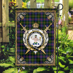 Murray of Atholl Modern Tartan Crest Garden Flag - Celtic Thistle Style
