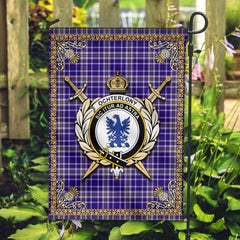 Ochterlony Tartan Crest Garden Flag - Celtic Thistle Style