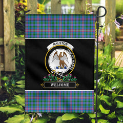 Ralston Tartan Crest Garden Flag - Welcome Style