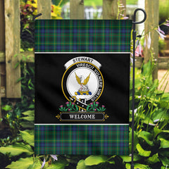 Stewart Hunting Modern Tartan Crest Garden Flag - Welcome Style