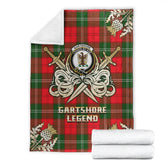 Gartshore Tartan Gold Courage Symbol Blanket