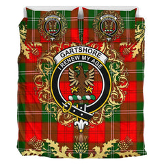 Gartshore Tartan Crest Bedding Set - Golden Thistle Style