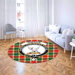 Gibson Tartan Crest Round Rug