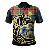 Glass Tartan Polo Shirt Viking Wolf
