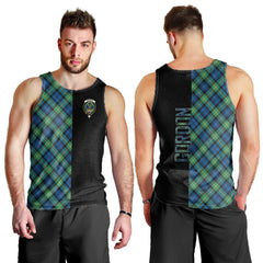 Gordon Ancient Tartan Crest Men's Tank Top - Cross Style