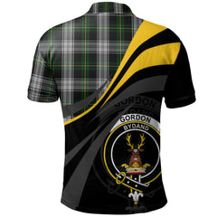 Gordon Dress 07 Tartan Polo Shirt - Royal Coat Of Arms Style