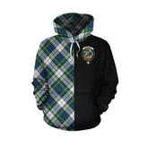 Gordon Dress Ancient Tartan Hoodie Half of Me - Cross Style