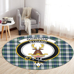 Gordon Dress Ancient Tartan Crest Round Rug