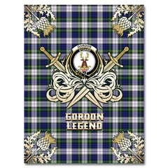 Gordon Dress Modern Tartan Gold Courage Symbol Blanket