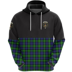 Gordon Modern Clan Half Of Tartan Hoodie