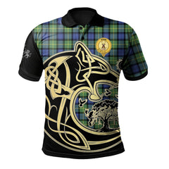 Gordon Old Ancient Tartan Polo Shirt Viking Wolf