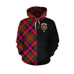 Gow Modern Tartan Hoodie Half of Me - Cross Style