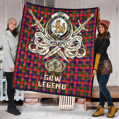 Gow Modern Tartan Crest Legend Gold Royal Premium Quilt
