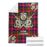 Gow of McGouan Tartan Gold Courage Symbol Blanket