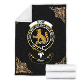 Gow (or McGouan) Crest Tartan Premium Blanket Black