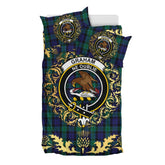 Graham of Menteith Tartan Crest Bedding Set - Golden Thistle Style