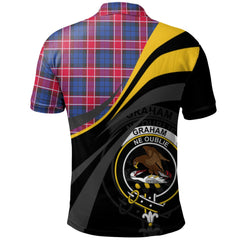 Graham of Menteith Red 02 Tartan Polo Shirt - Royal Coat Of Arms Style