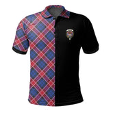 Graham of Menteith Red Tartan Polo Shirt Half of Me - Cross Style