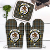 Graham Of Menteith Weathered Tartan Crest Oven Mitt And Pot Holder (2 Oven Mitts + 1 Pot Holder)