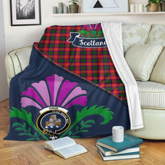 Haig Tartan Crest Premium Blanket - Thistle Style