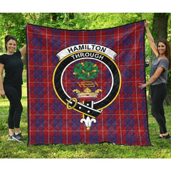 Hamilton Tartan Crest Quilt