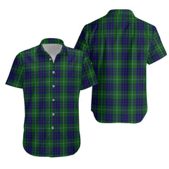 Hamilton Green Hunting Tartan Hawaiian Shirt