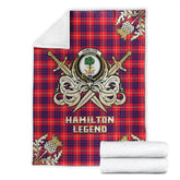 Hamilton Modern Tartan Gold Courage Symbol Blanket