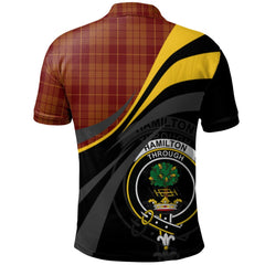 Hamilton Red Tartan Polo Shirt - Royal Coat Of Arms Style