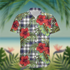 Hannay Tartan Hawaiian Shirt Hibiscus, Coconut, Parrot, Pineapple - Tropical Garden Shirt