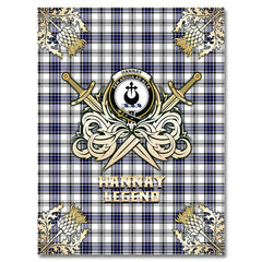 Hannay Modern Tartan Gold Courage Symbol Blanket