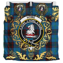 Home Clans Originaux Tartan Crest Bedding Set - Golden Thistle Style