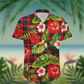 Hopkirk Tartan Hawaiian Shirt Hibiscus, Coconut, Parrot, Pineapple - Tropical Garden Shirt