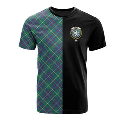 Inglis Ancient Tartan T-Shirt Half of Me - Cross Style