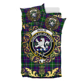 Inglis Modern Tartan Crest Bedding Set - Golden Thistle Style