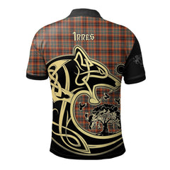 Innes Ancient Tartan Polo Shirt Viking Wolf
