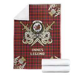 Innes Modern Tartan Gold Courage Symbol Blanket