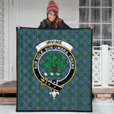 Irvine of Drum Tartan Crest Quilt