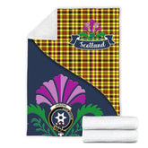 Jardine Tartan Crest Premium Blanket - Thistle Style