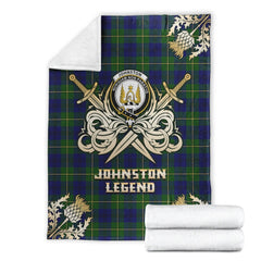 Johnston Modern Tartan Gold Courage Symbol Blanket