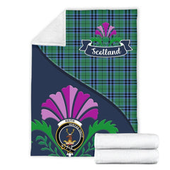 Keith Tartan Crest Premium Blanket - Thistle Style