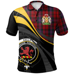 Kelly of Sleat Red Tartan Polo Shirt - Royal Coat Of Arms Style