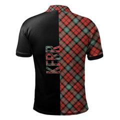Kerr Ancient Tartan Polo Shirt Half of Me - Cross Style