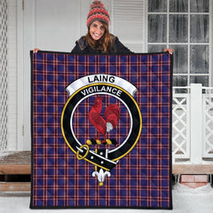 Laing of Archiestown Tartan Crest Quilt