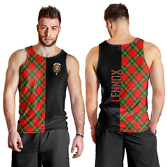 Lennox Modern Tartan Crest Men's Tank Top - Cross Style