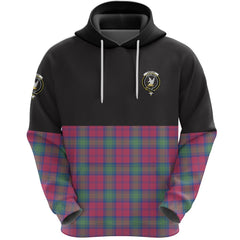 Lindsay Ancient Clan Half Of Tartan Hoodie
